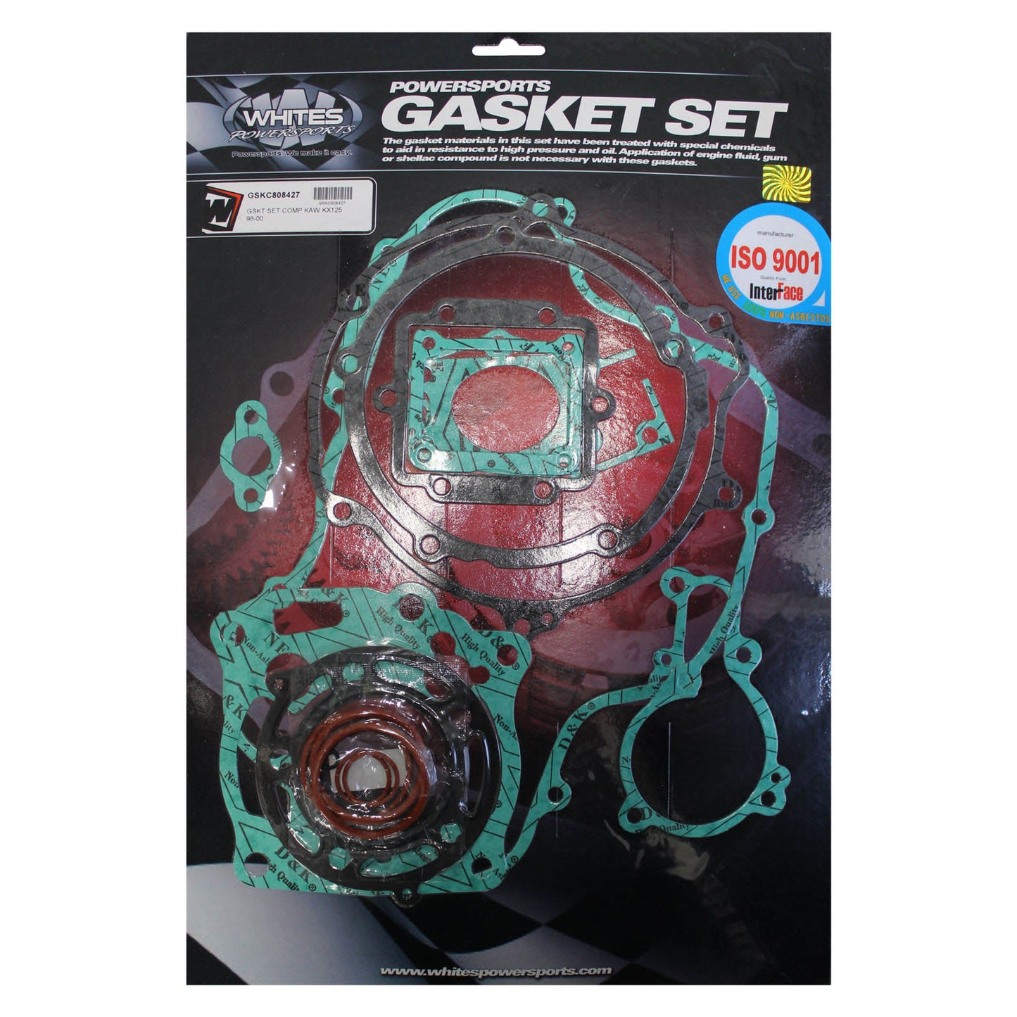 Whites Complete Gasket Set Kawasaki KX125 \'98-\'00