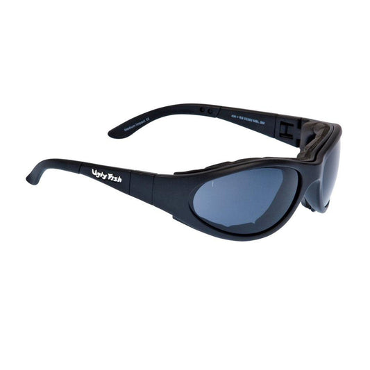 UGLY FISH GLIDE GOGGLES - MATT BLACK/SMOKE PIRANHA EYEWEAR sold by Cully's Yamaha