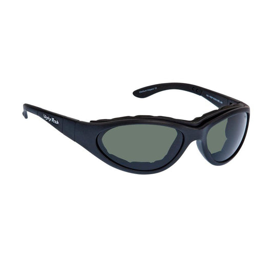 UGLY FISH GLIDE GOGGLES - MATT BLACK/SMOKE (POLARISED) PIRANHA EYEWEAR sold by Cully's Yamaha