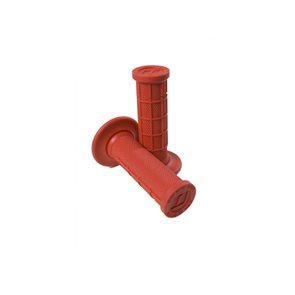 ODI MX HALF WAFFLE MINI MX GRIPS - RED LUSTY INDUSTRIES sold by Cully's Yamaha
