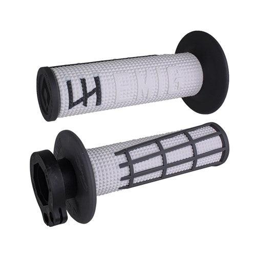ODI MX V2 EMIG 2.0 LOCK ON GRIP 2T/4T - WHITE/GRAPHITE LUSTY INDUSTRIES sold by Cully's Yamaha