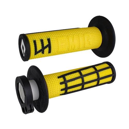 ODI MX V2 EMIG 2.0 LOCK ON GRIP 2T/4T - YELLOW/BLACK LUSTY INDUSTRIES sold by Cully's Yamaha