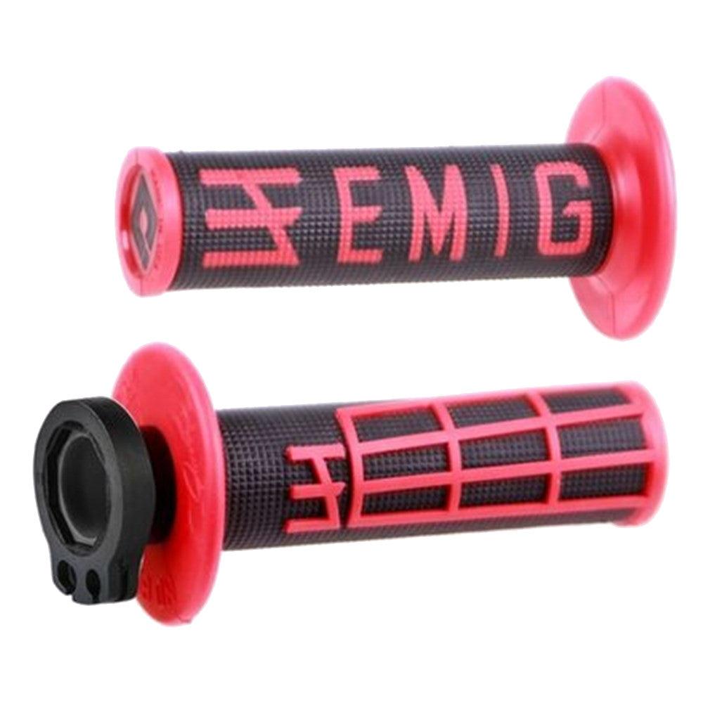 ODI MX V2 EMIG LOCK ON GRIP 2st/4st- RED/ BLACK LUSTY INDUSTRIES sold by Cully's Yamaha