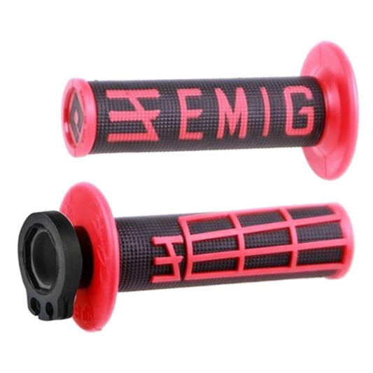 ODI MX V2 EMIG LOCK ON GRIP 2st/4st- RED/ BLACK LUSTY INDUSTRIES sold by Cully's Yamaha