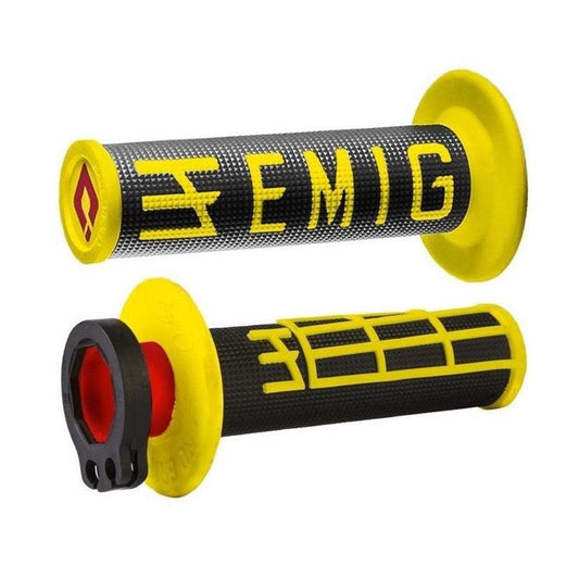 ODI MX V2 EMIG LOCK ON GRIP 2st/4st- YELLOW/ BLACK LUSTY INDUSTRIES sold by Cully's Yamaha