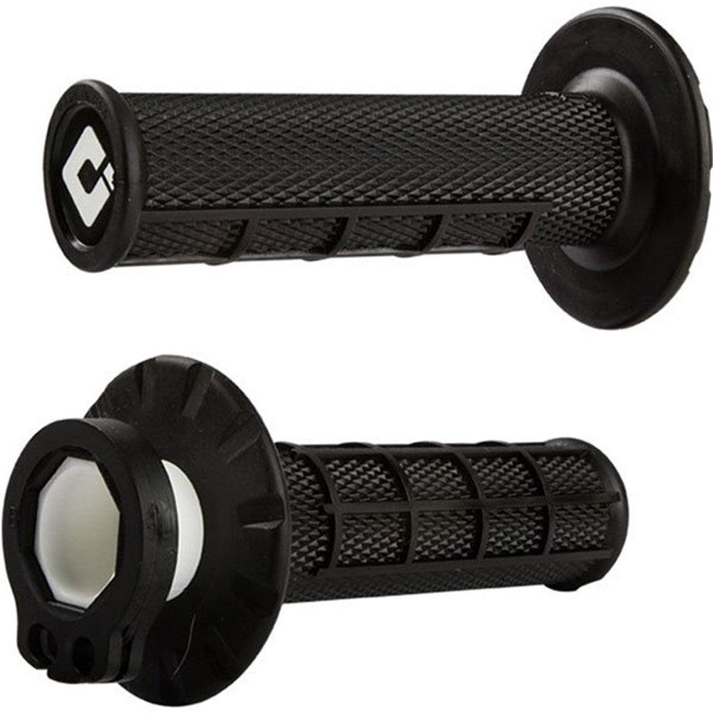 ODI MX HALF WAFFLE LOCK ON GRIP 2st/4st- BLACK LUSTY INDUSTRIES sold by Cully's Yamaha