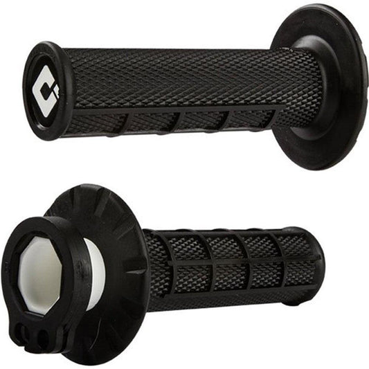 ODI MX HALF WAFFLE LOCK ON GRIP 2st/4st- BLACK LUSTY INDUSTRIES sold by Cully's Yamaha