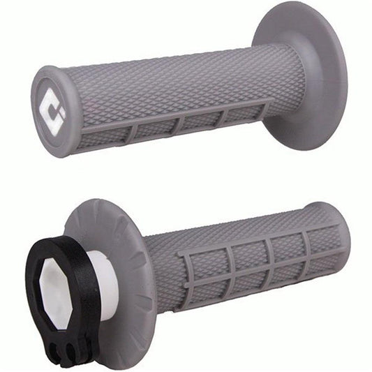ODI MX HALF WAFFLE LOCK ON GRIP 2st/4st- GREY (Soft) LUSTY INDUSTRIES sold by Cully's Yamaha