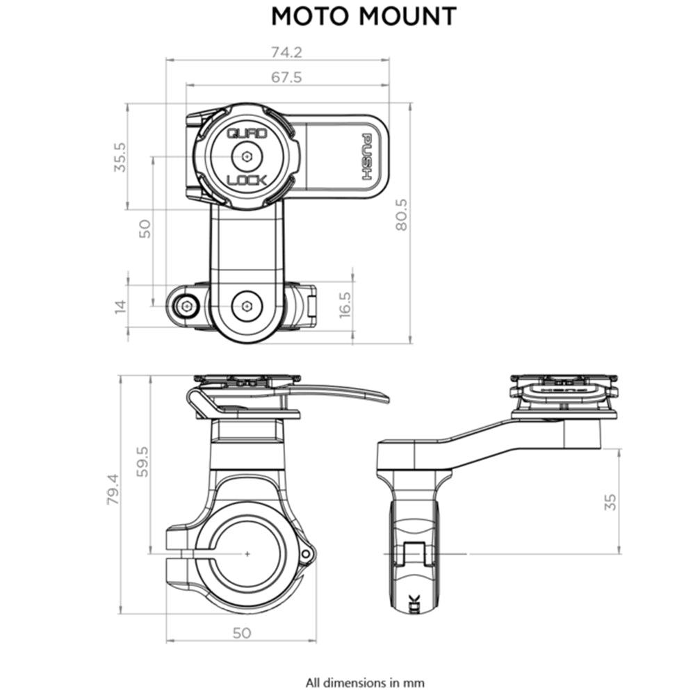 QUAD LOCK HANDLEBAR MOUNT MCLEOD ACCESSORIES (P) sold by Cully's Yamaha