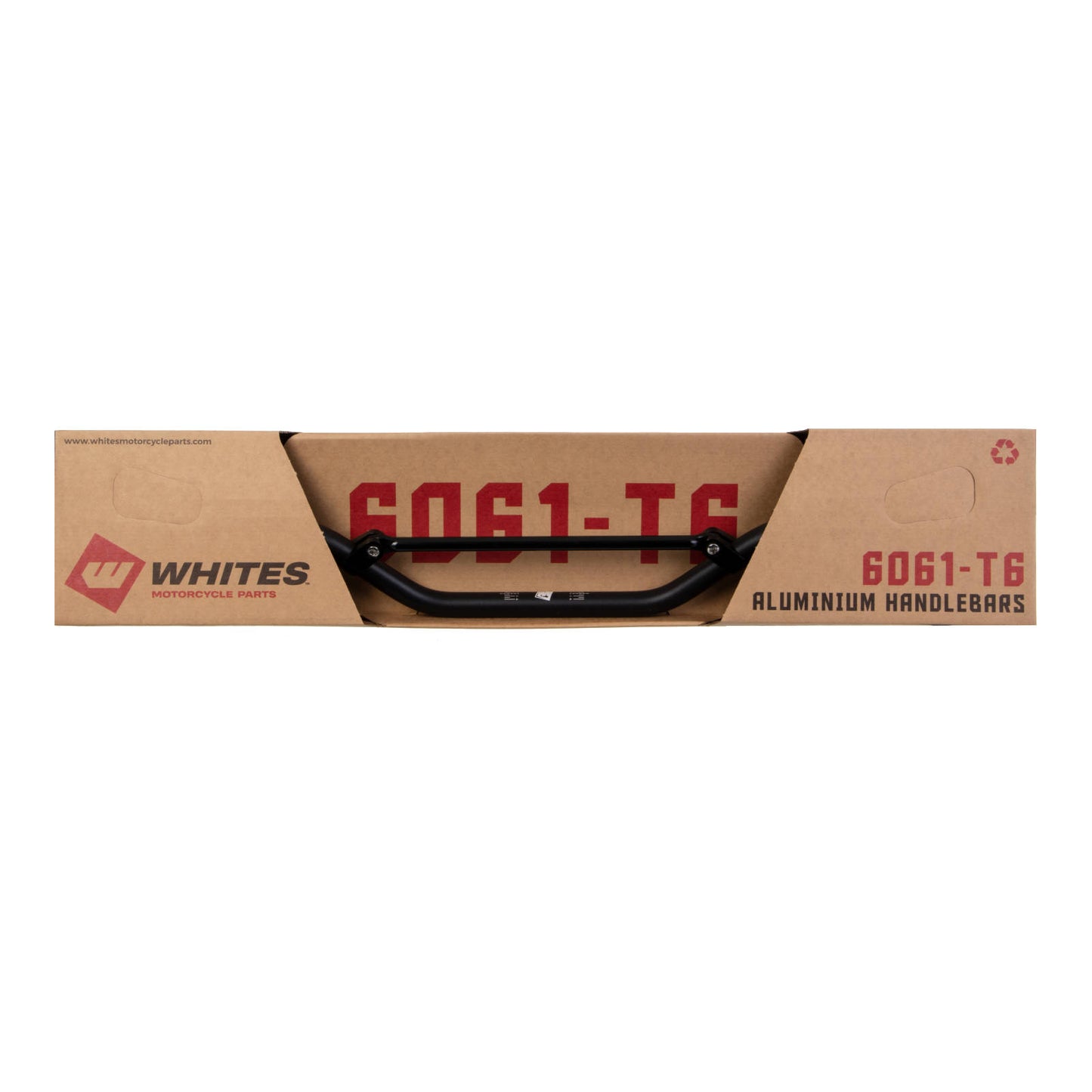 WHITES HANDLEBAR 7/8 (22.2MM) AL6061 BLK CR HIGH