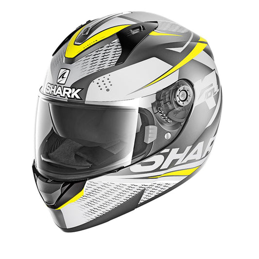 SHARK RIDILL STRATOM HELMET - ANTHRACITE/YELLOW FICEDA ACCESSORIES sold by Cully's Yamaha
