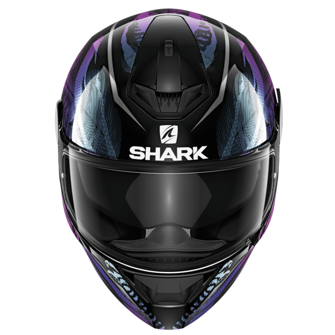 SHARK D-SKWAL 2 SHIGAN HELMET - BLACK/VIOLET FICEDA ACCESSORIES sold by Cully's Yamaha