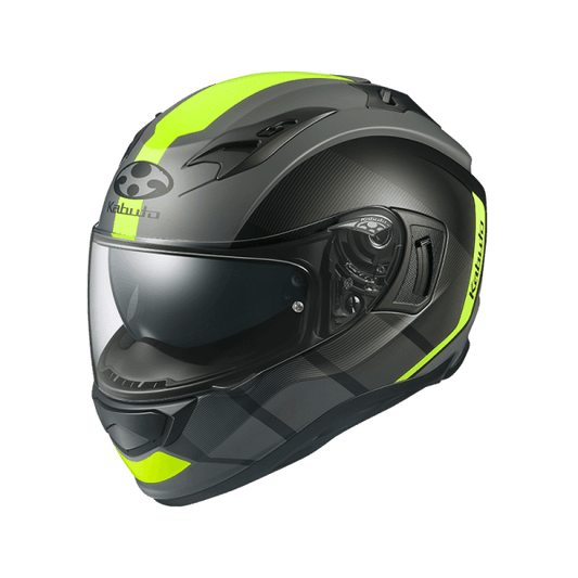 KABUTO HIKARI TRUTH HELMET - MATT BLACK/FLURO MOTO NATIONAL ACCESSORIES PTY sold by Cully's Yamaha