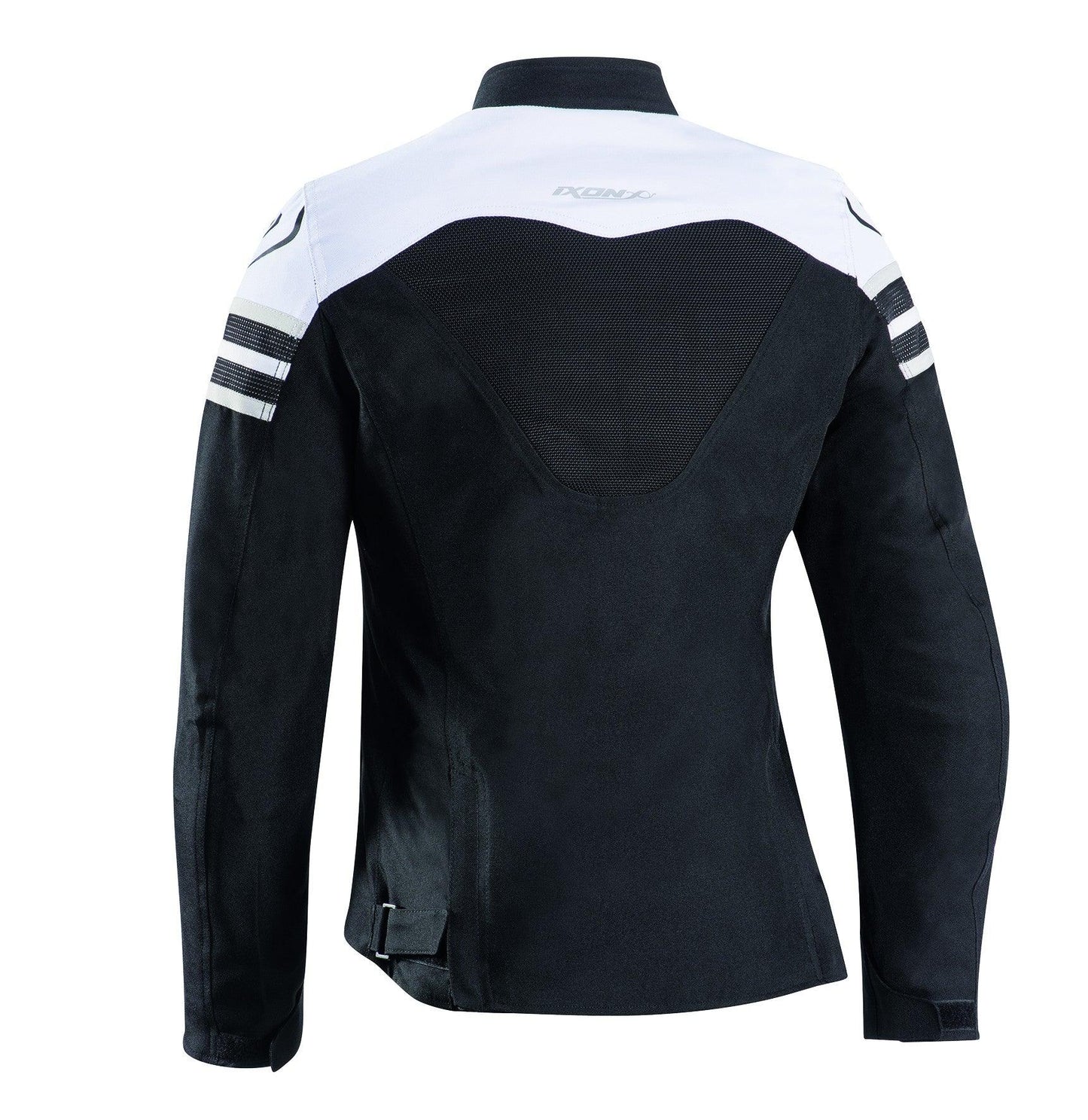 IXON ILANA EVO LADY JACKET - BLACK/WHITE CASSONS PTY LTD sold by Cully's Yamaha