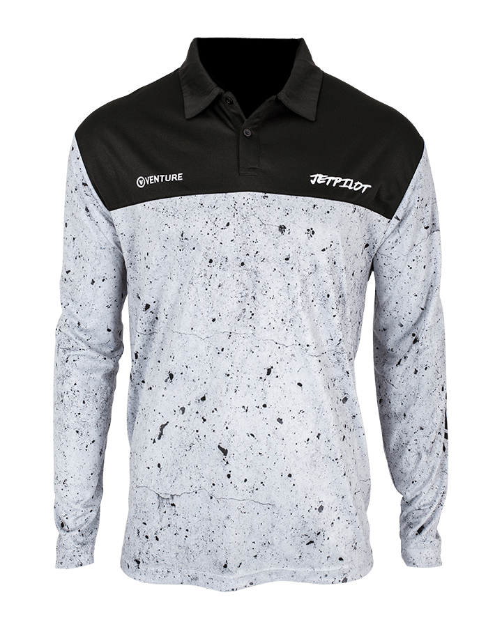 JET PILOT VENTURE MENS LS FISHING POLO - GREY Jet Pilot sold by Cully's Yamaha