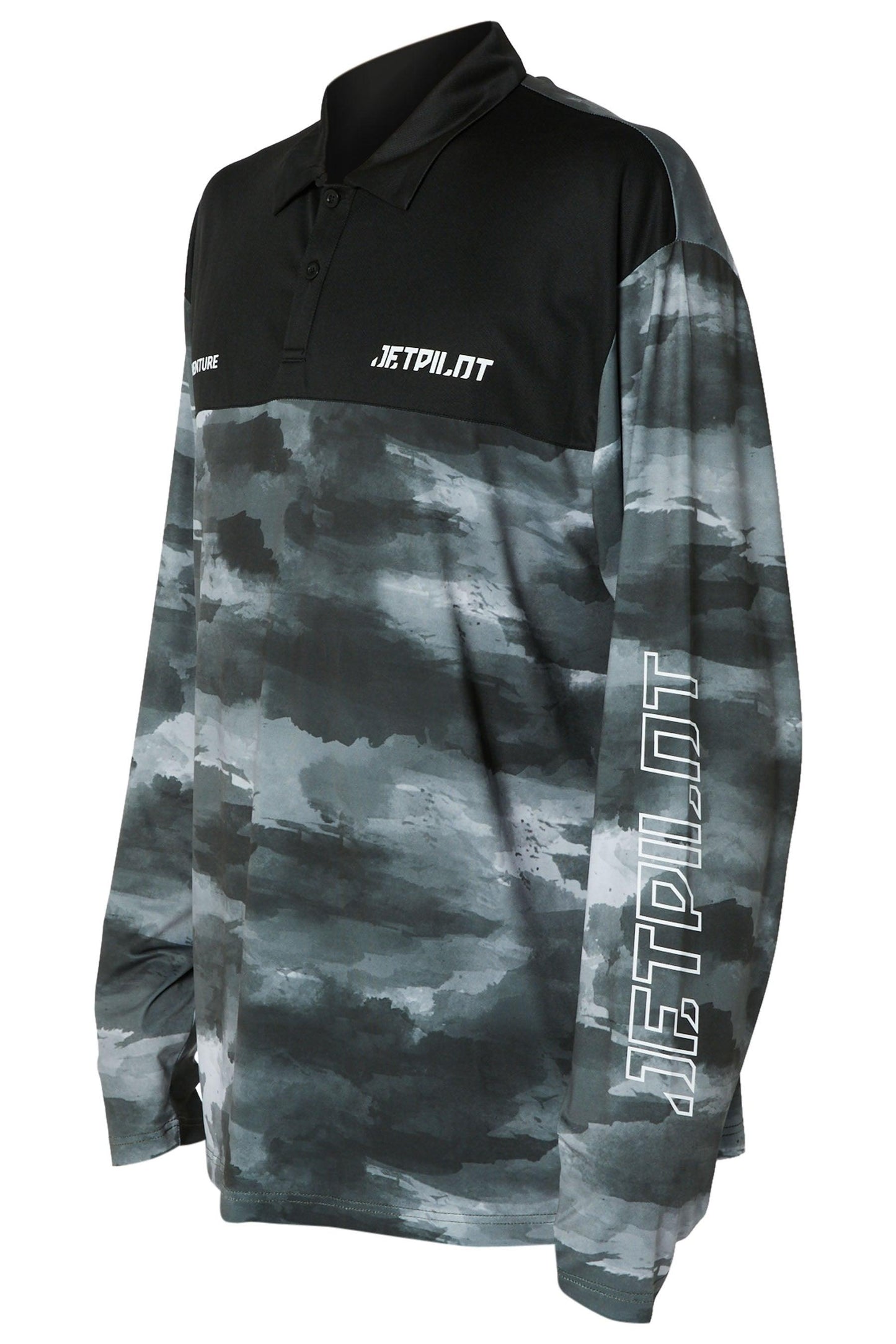 JET PILOT VENTURE MENS LS FISHING POLO - GREEN/CAMO Jet Pilot sold by Cully's Yamaha