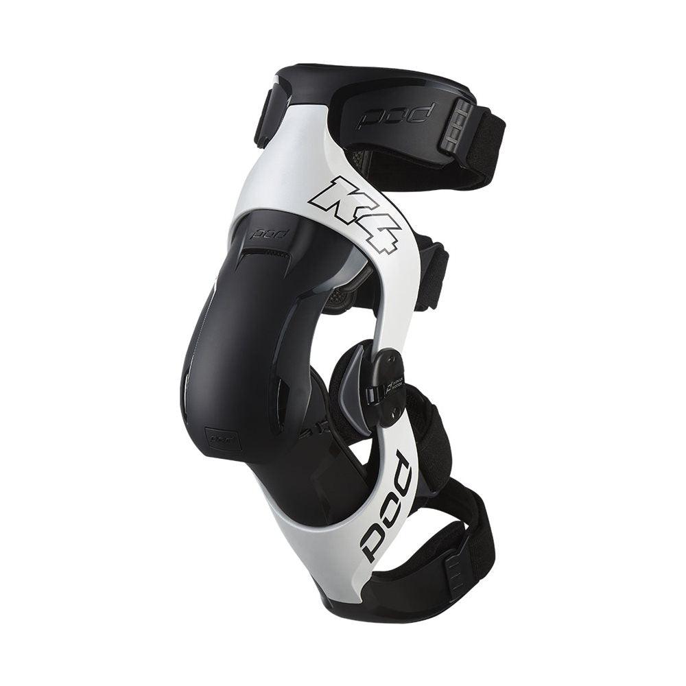 POD K4 2.0 WHITE/BLACK KNEE BRACE - LEFT MONZA IMPORTS sold by Cully's Yamaha