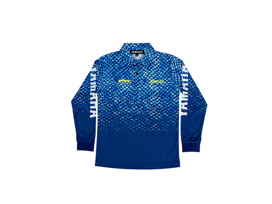 Yamaha Kids Scale Fishing Shirt - Blue