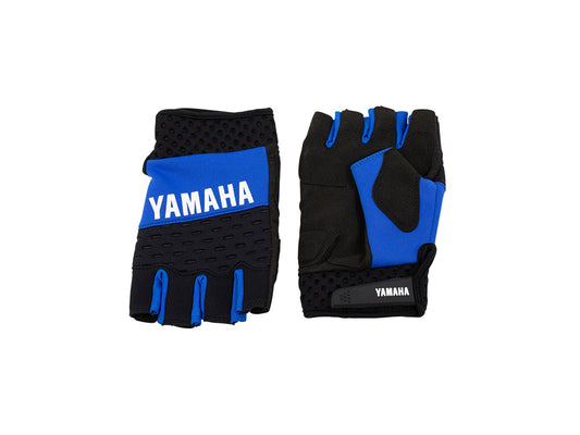 Yamaha Marine Half Finger Gloves - Blue