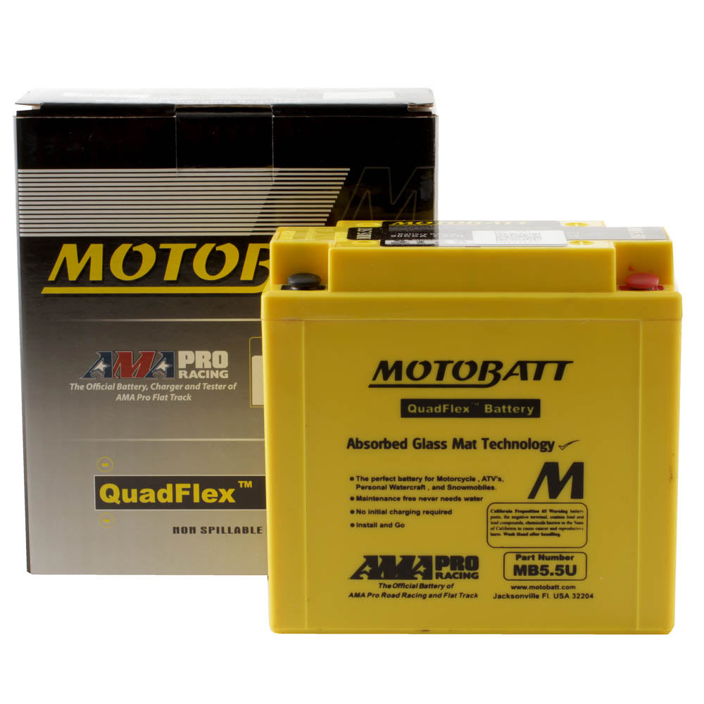 Motobatt Battery Quadflex 12V AGM - MB5.5U *10