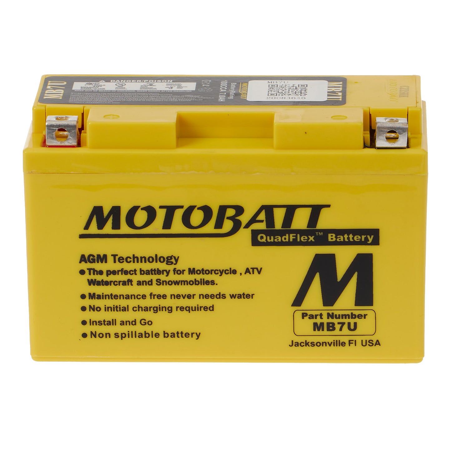 Motobatt Battery Quadflex AGM - MB7U