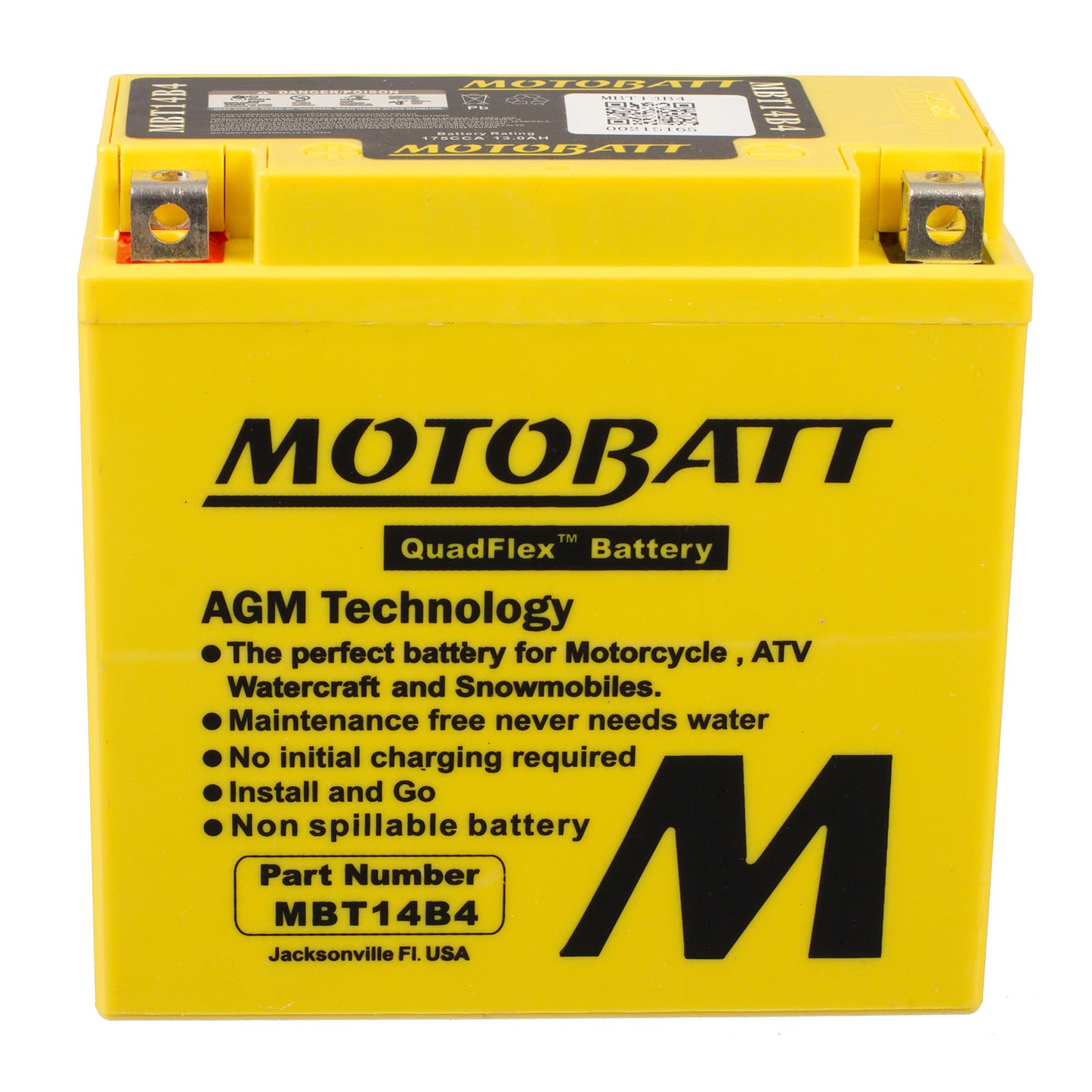 Motobatt Battery Quadflex AGM - MBT14B-4