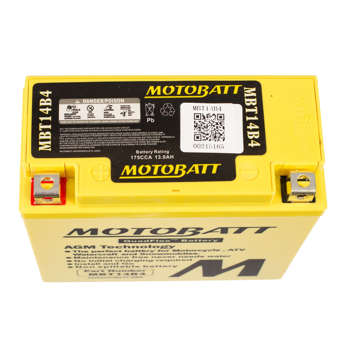Motobatt Battery Quadflex AGM - MBT14B-4