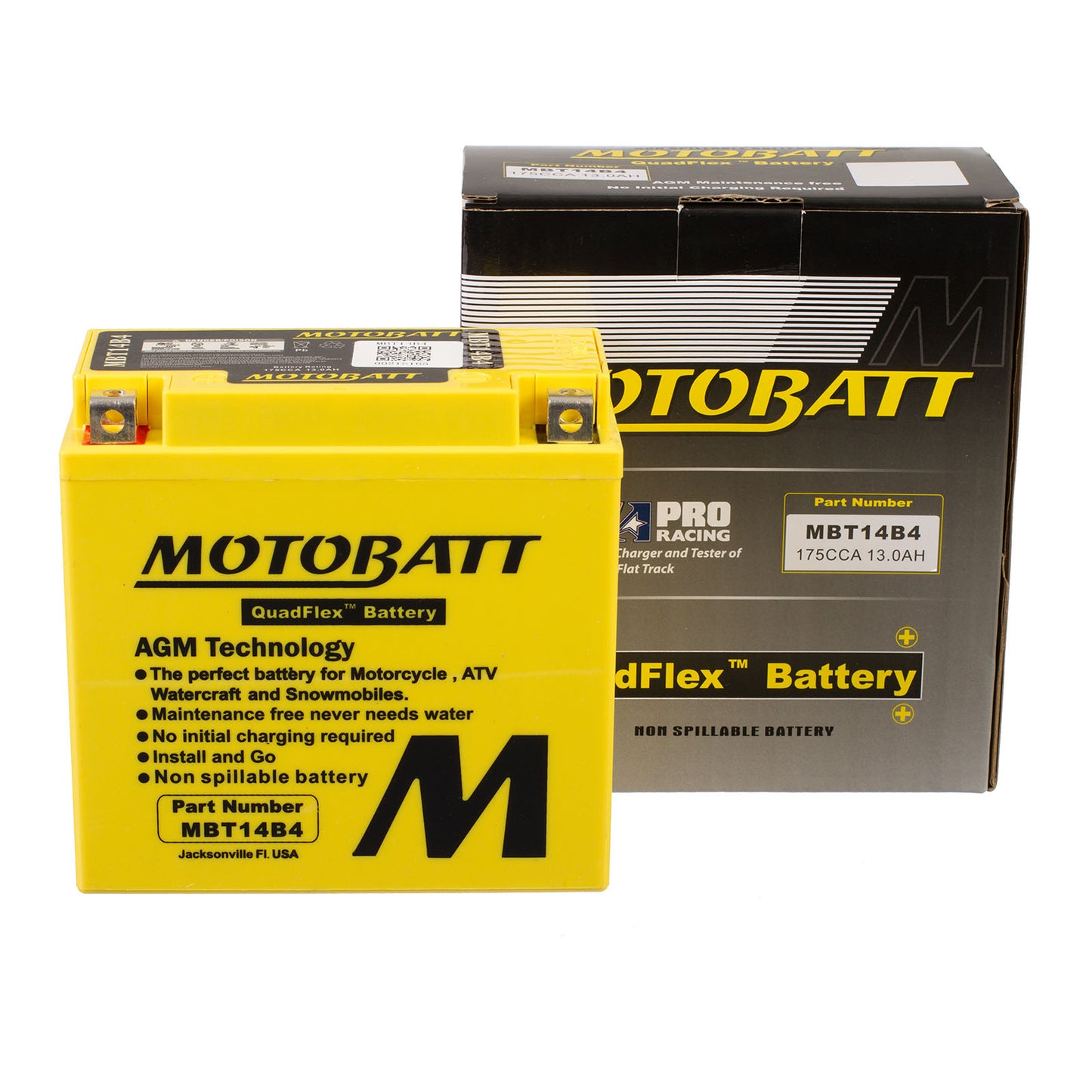Motobatt Battery Quadflex AGM - MBT14B-4