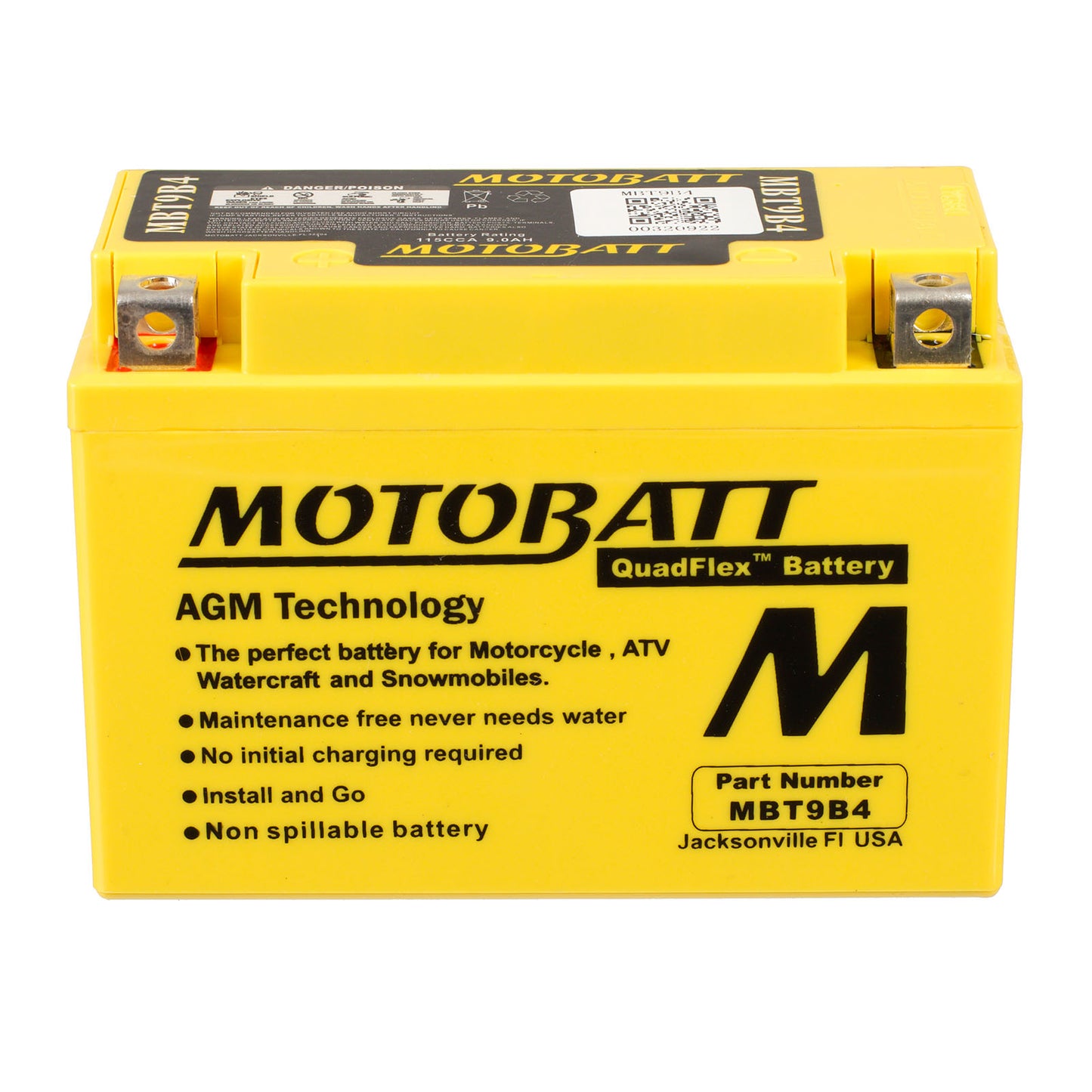 Motobatt Battery Quadflex AGM - MBT9B4