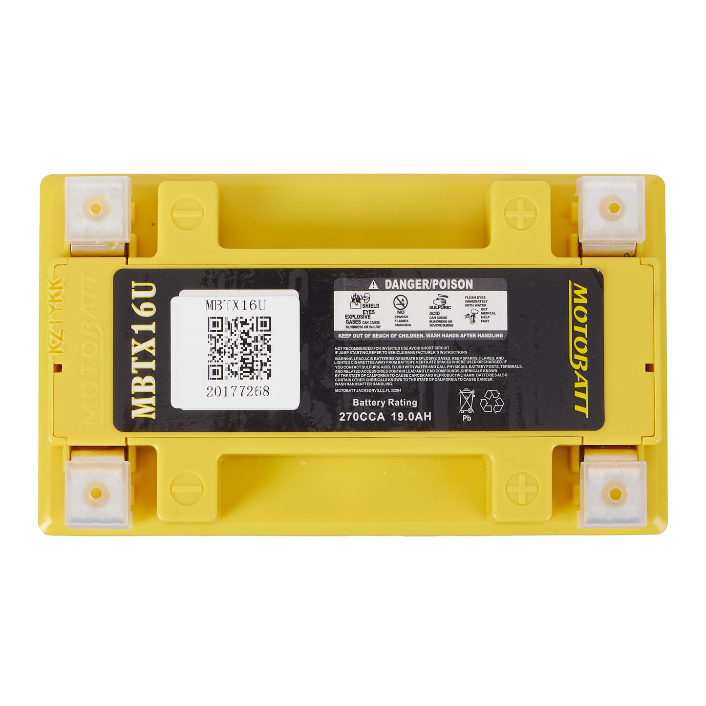 Motobatt Battery Quadflex AGM - MBTX16U