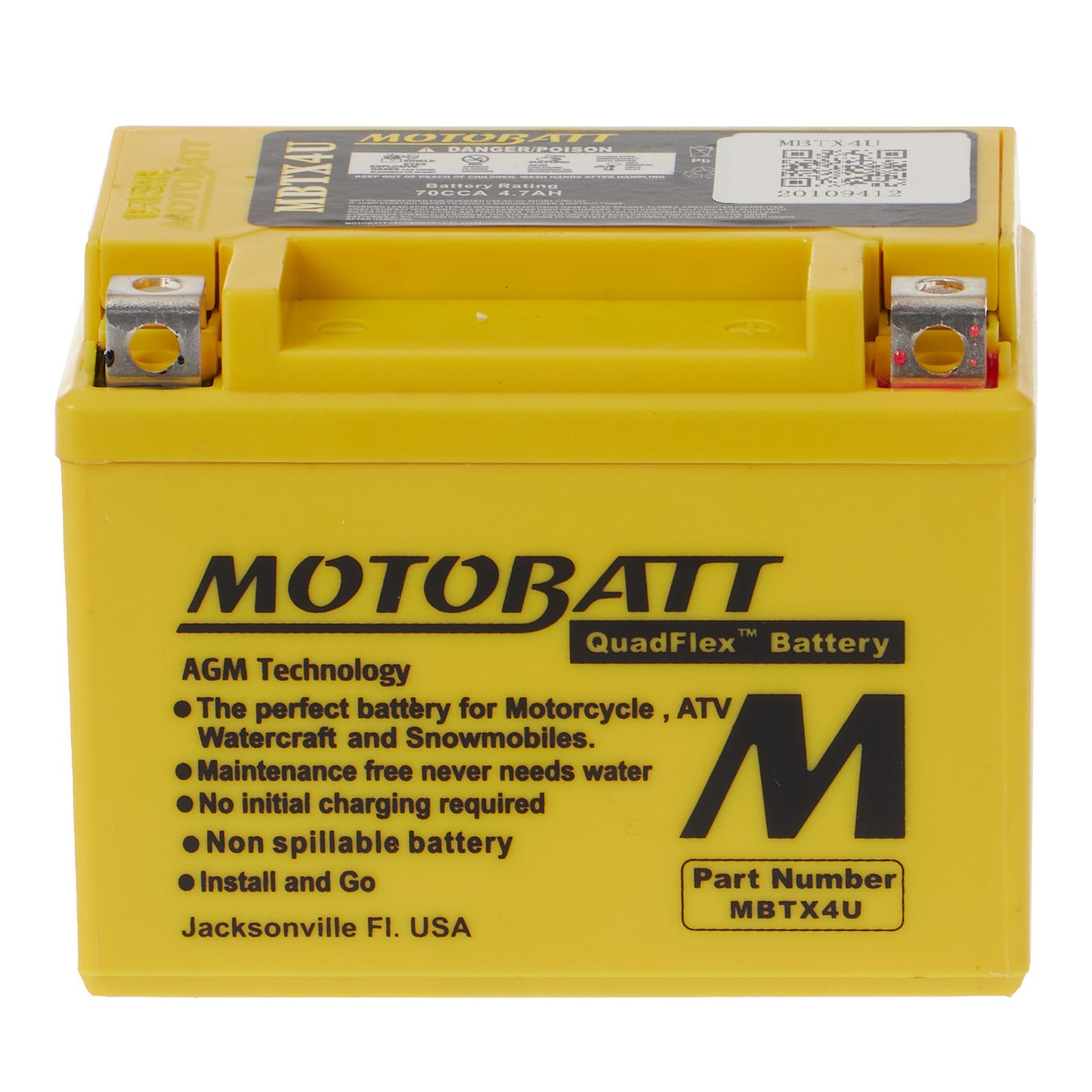 Motobatt Battery Quadflex AGM - MBTX4U