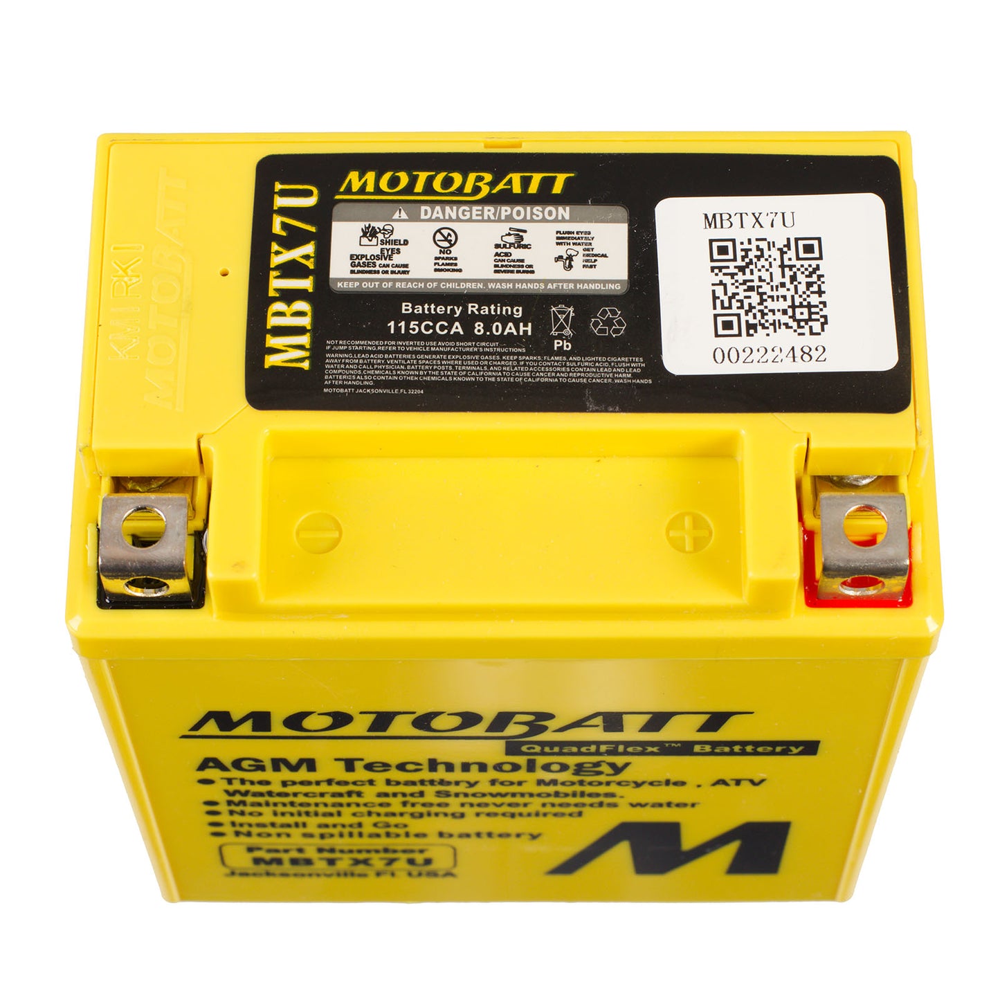 Motobatt Battery Quadflex AGM - MBTX7U