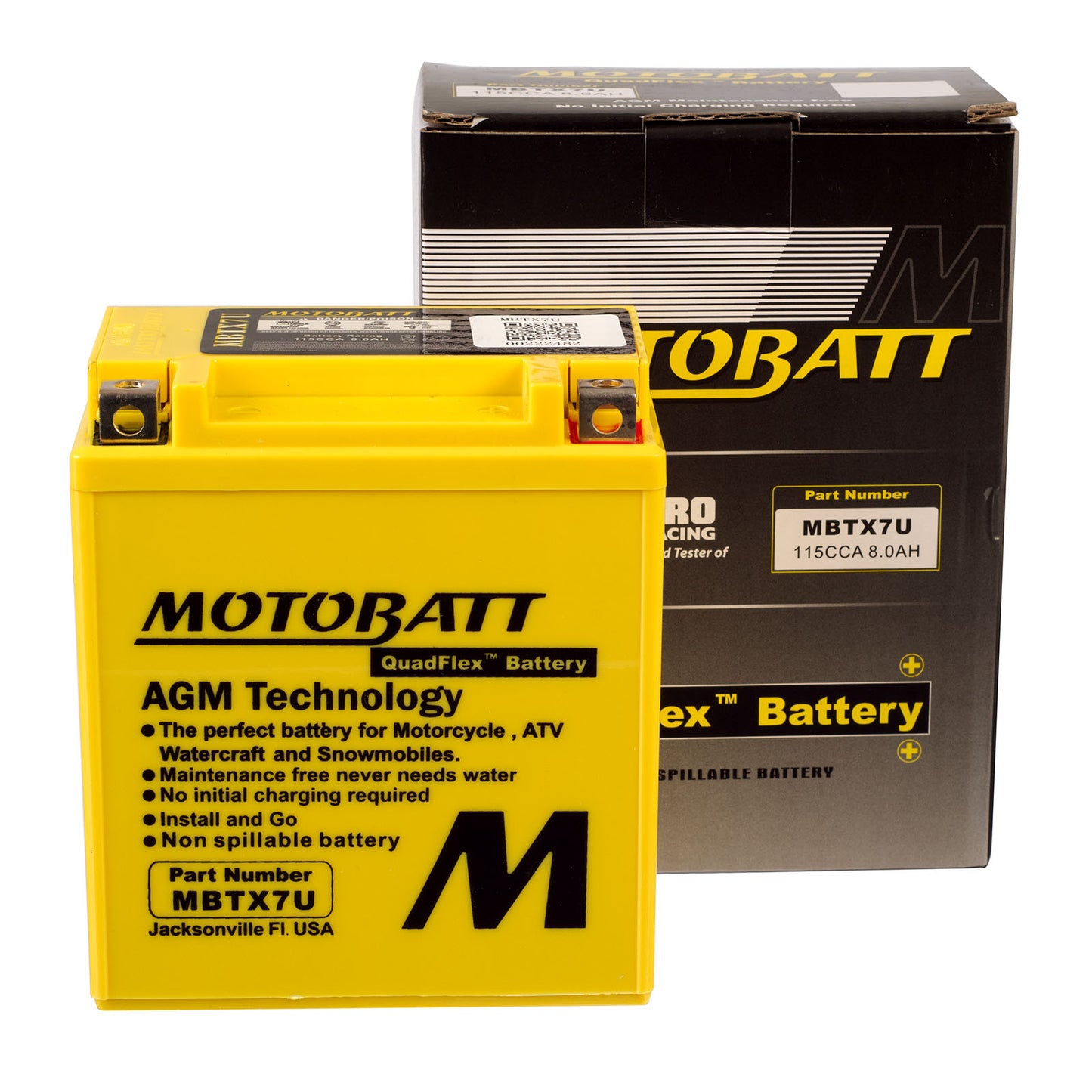 Motobatt Battery Quadflex AGM - MBTX7U