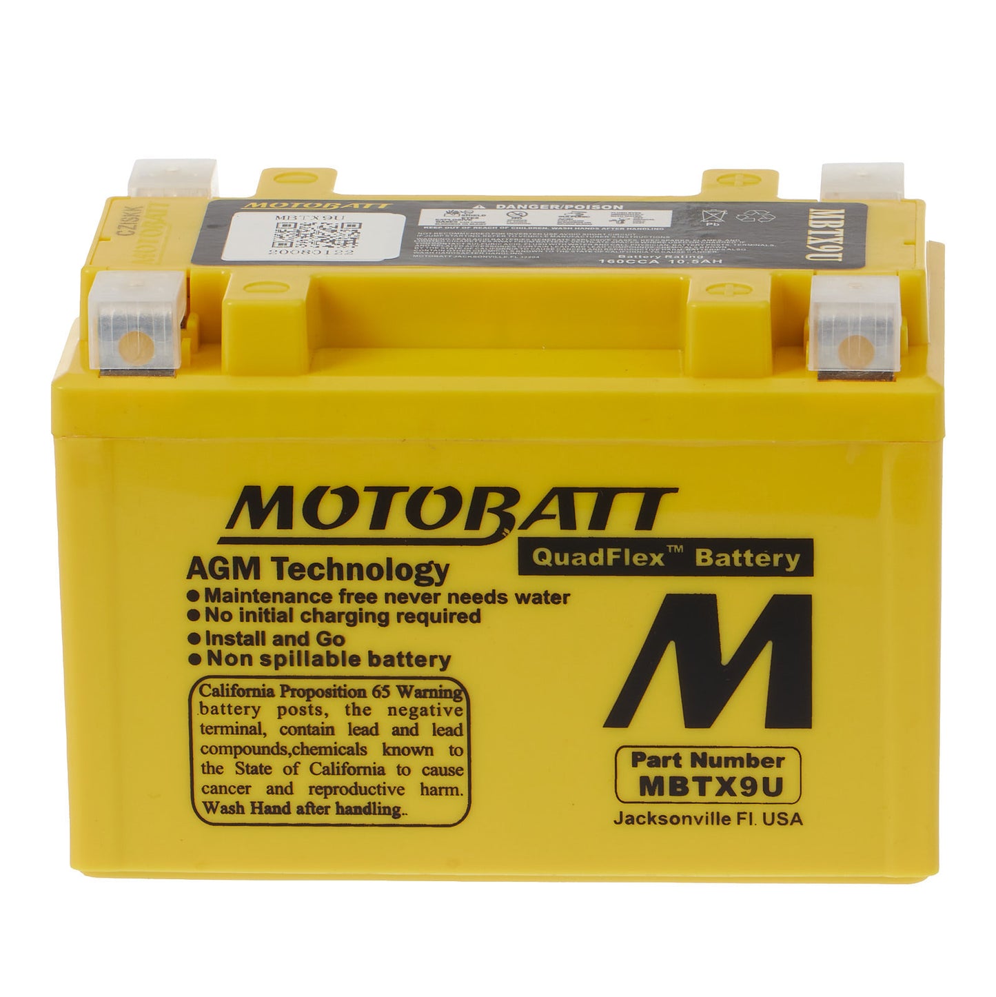 Motobatt Battery Quadflex AGM - MBTX9U