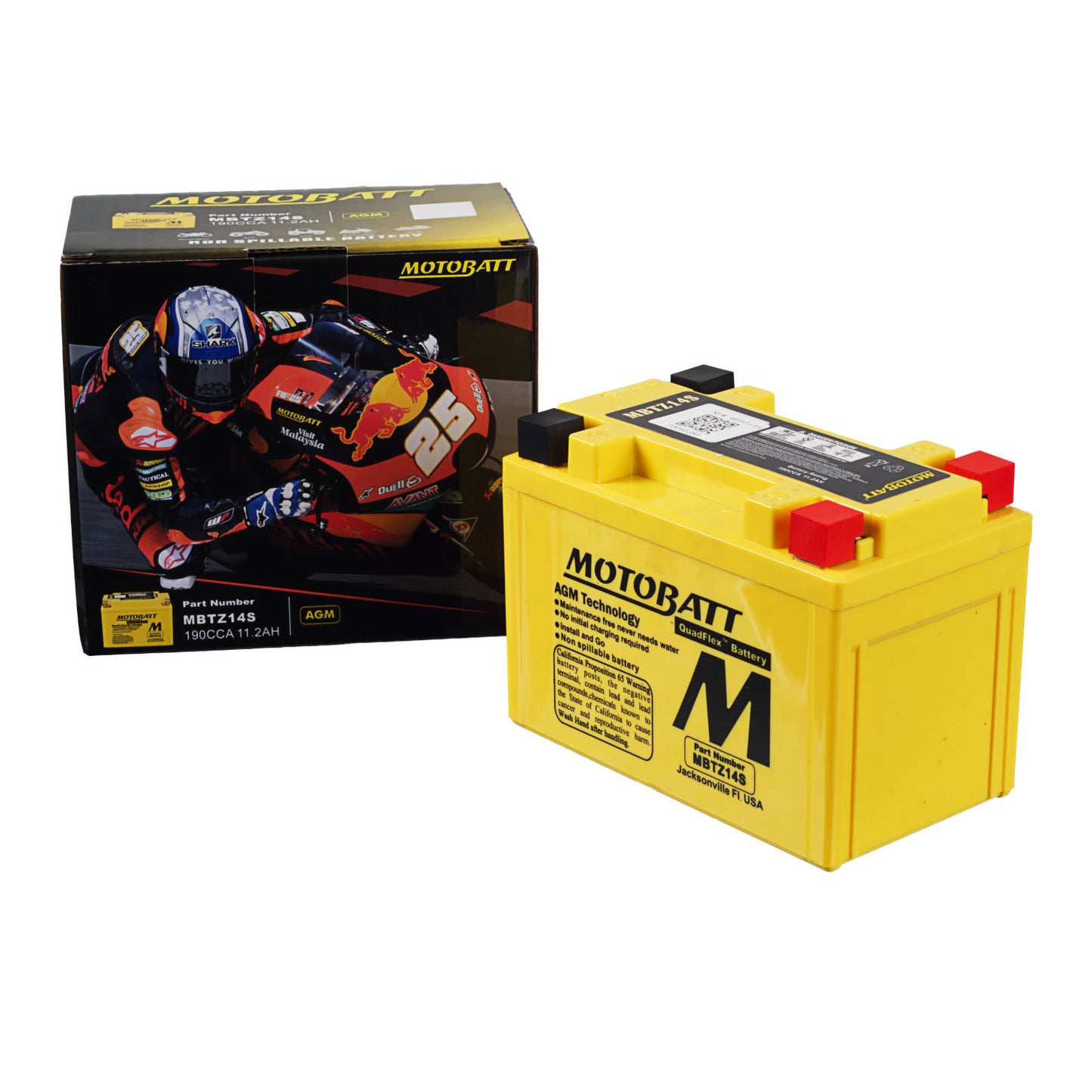 Motobatt Battery Quadflex AGM - MBTZ14S
