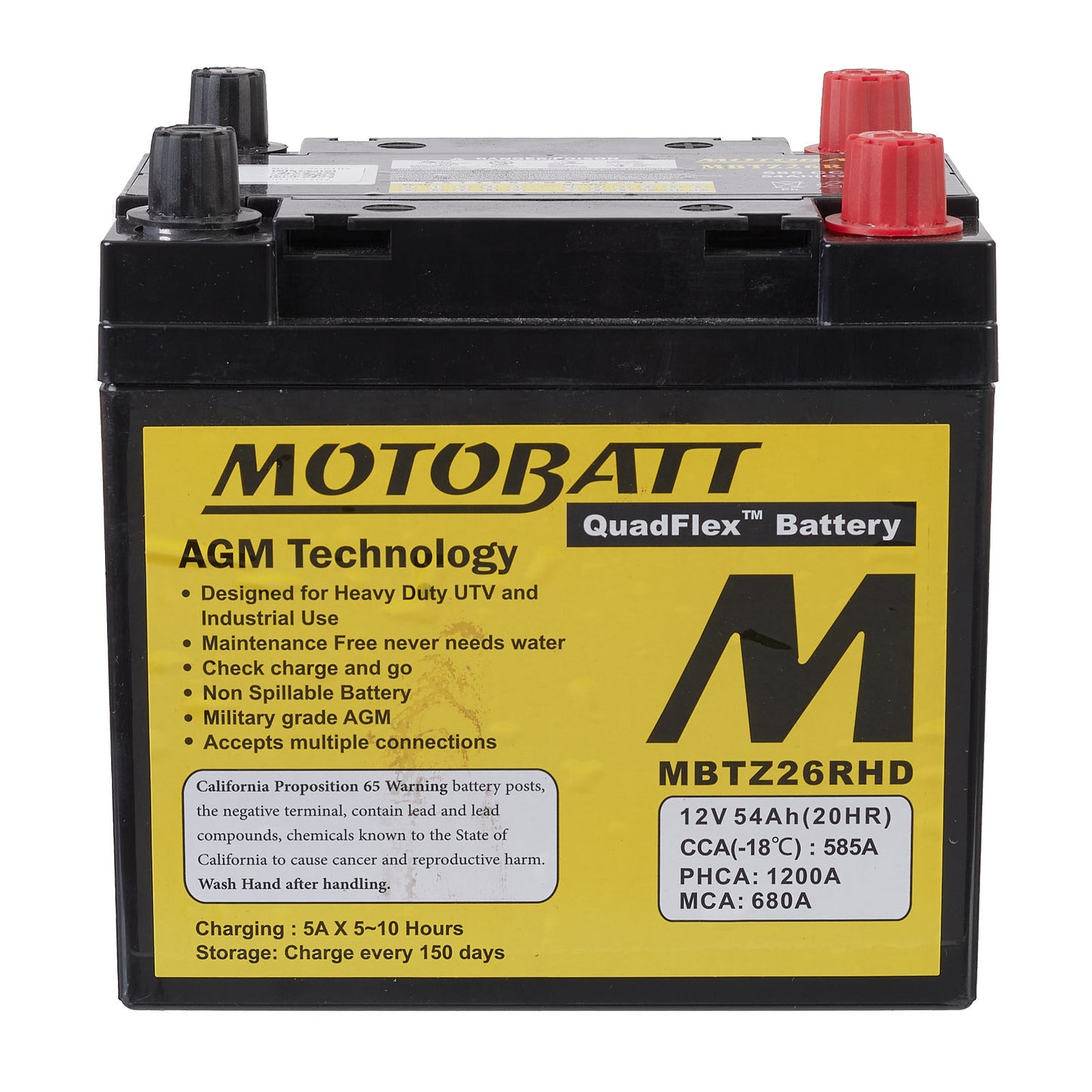 Motobatt Battery Quadflex AGM - MBTZ26RHD