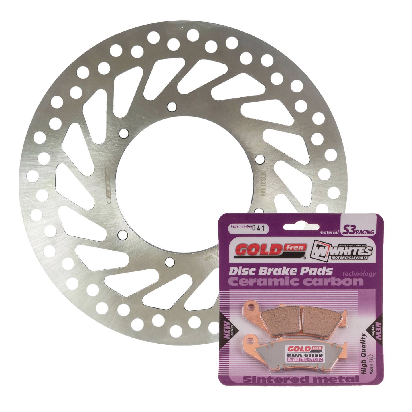 BRAKE DISC & PAD FRONT KIT - HON CRF250R 04-14