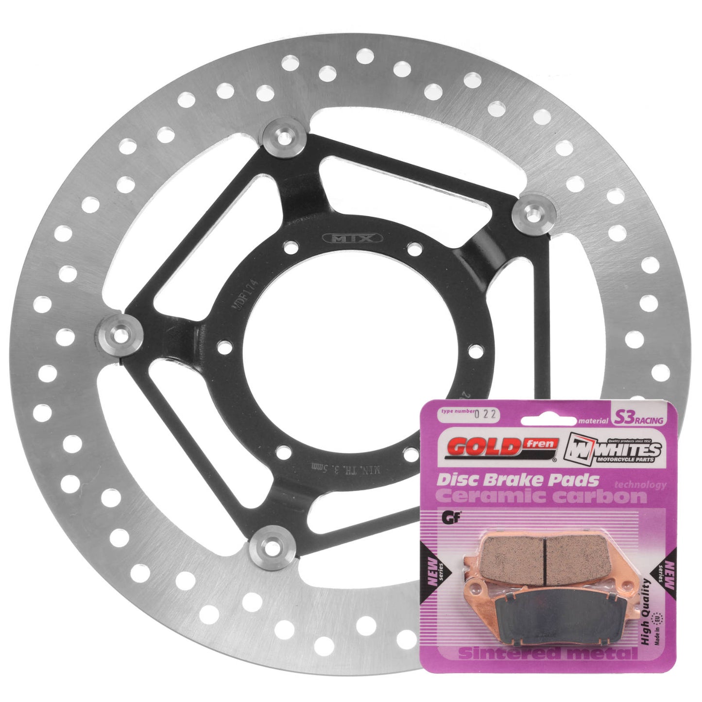 Brake Disc & Pad Front Kit - Honda CBR250R \'11-\'15 Non-ABS