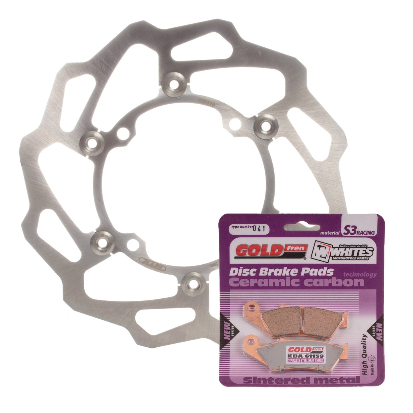 Brake Disc & Pad Front Kit - Kawasaki KX450F \'15-\'18 - Wave