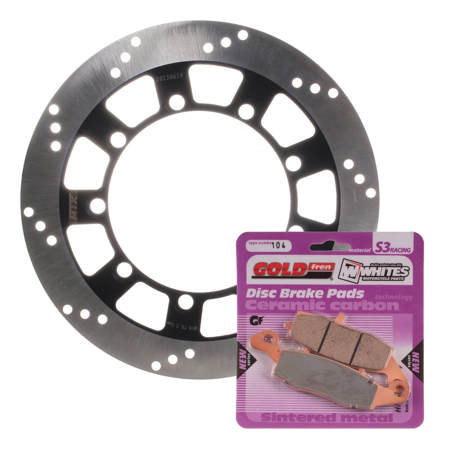 Brake Disc & Pad Front Kit - Kawasaki KLR650 \'05-\'07