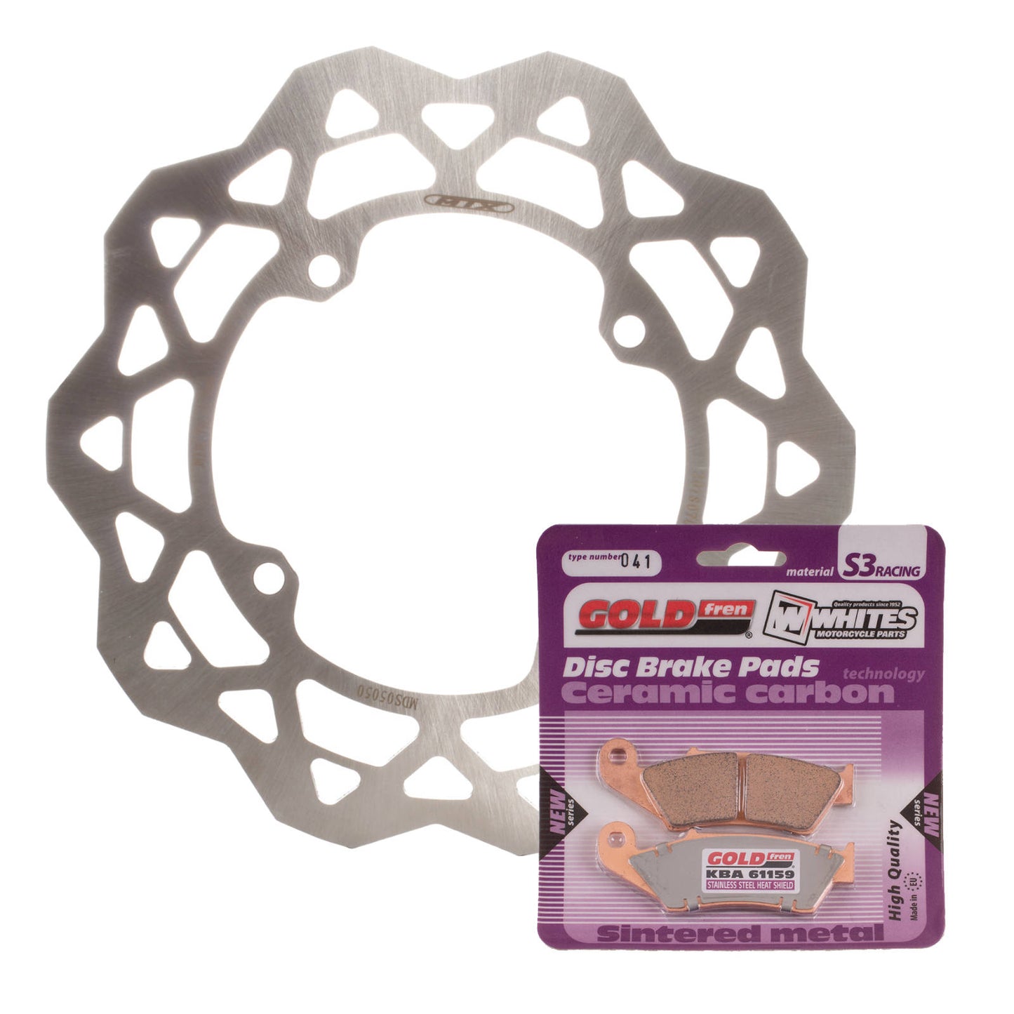 Brake Disc & Pad Front Kit - Suzuki RMZ250 \'07-\'15 - Wave