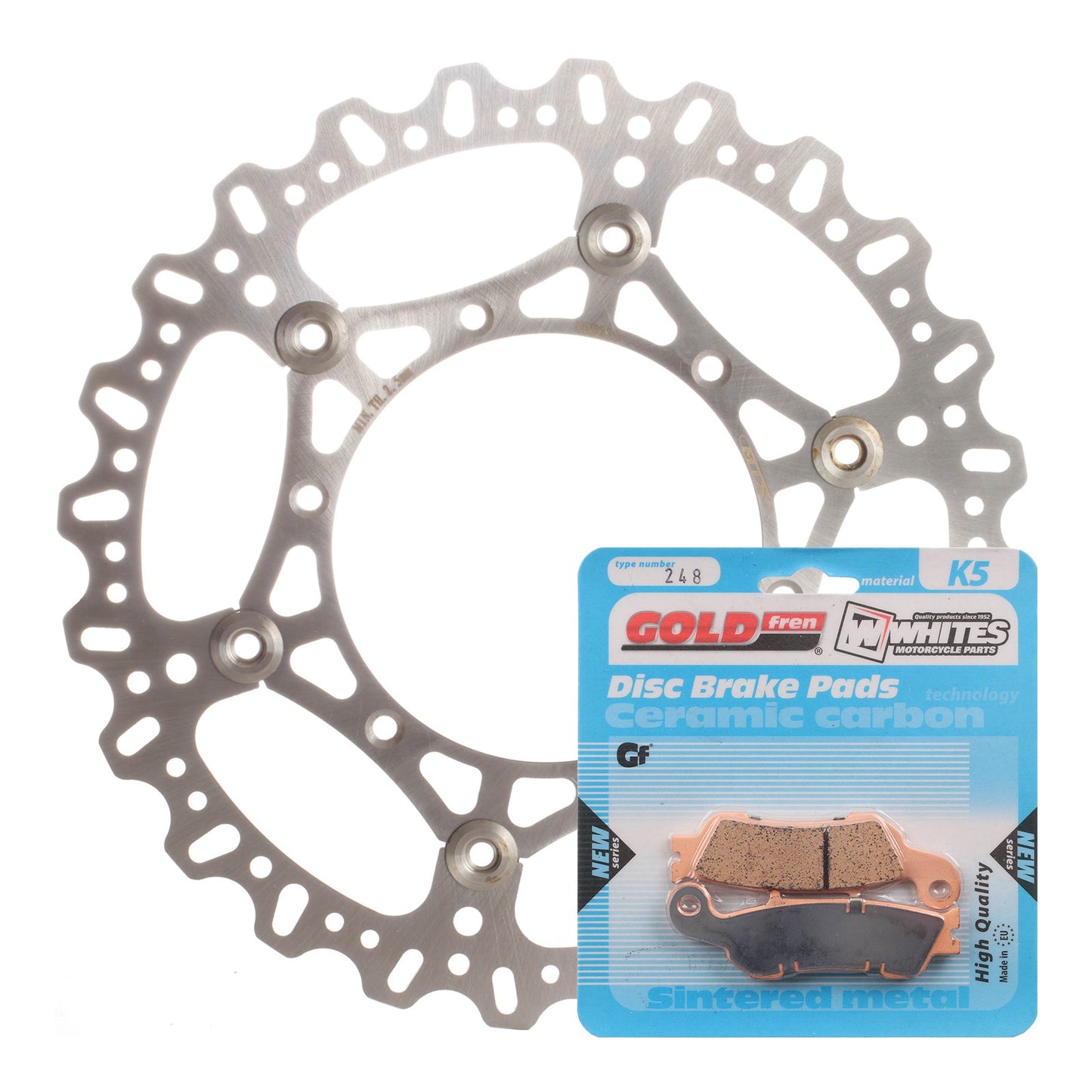 Brake Disc & Pad Front Kit - Yamaha YZ250F \'16-\'20 - Wave