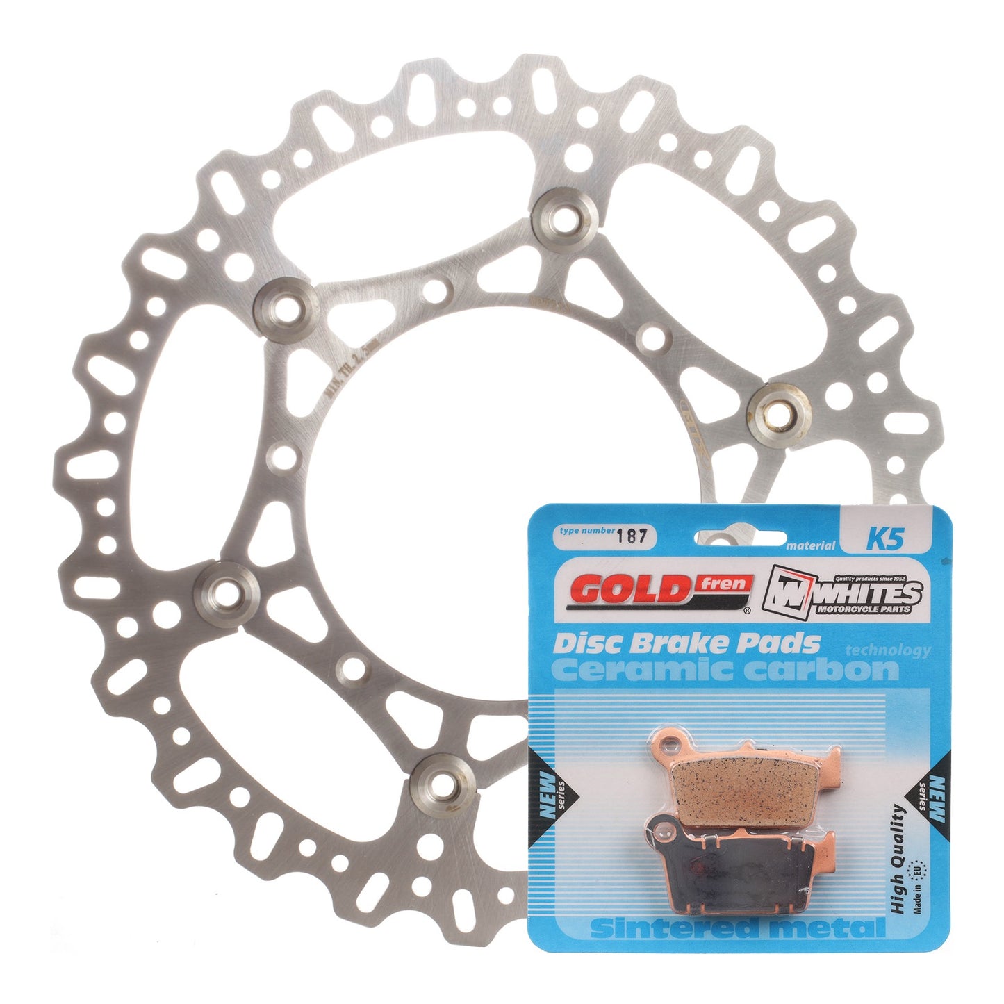 Brake Disc & Pad Front Kit - Yamaha WR250F \'17-\'20 - Wave