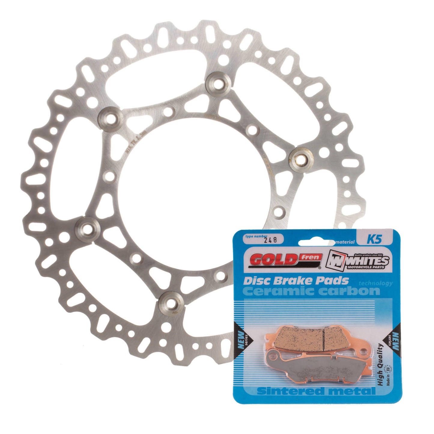 Brake Disc & Pad Front Kit - Yamaha WR450F \'16-\'20 - Wave