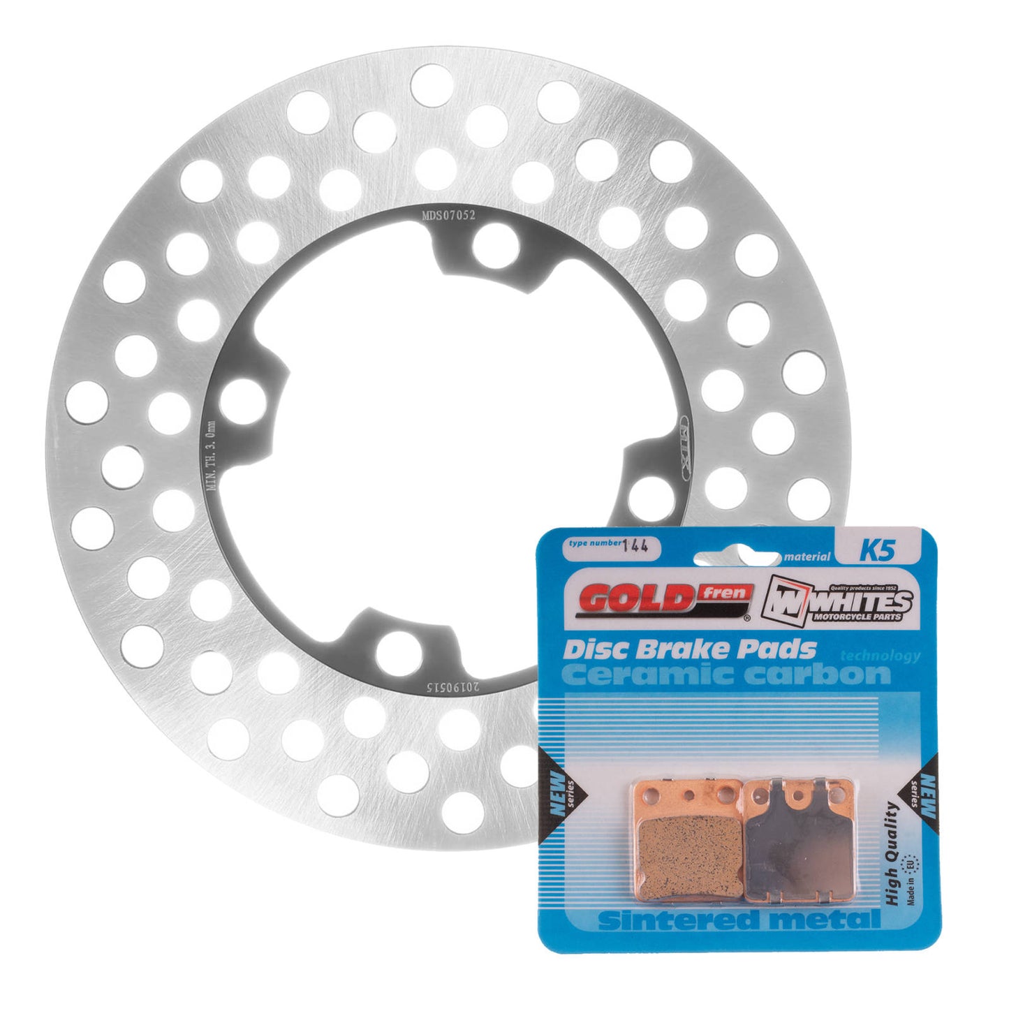 BRAKE DISC & PAD FRONT KIT - YAM YFM350FA BRUIN 04-06
