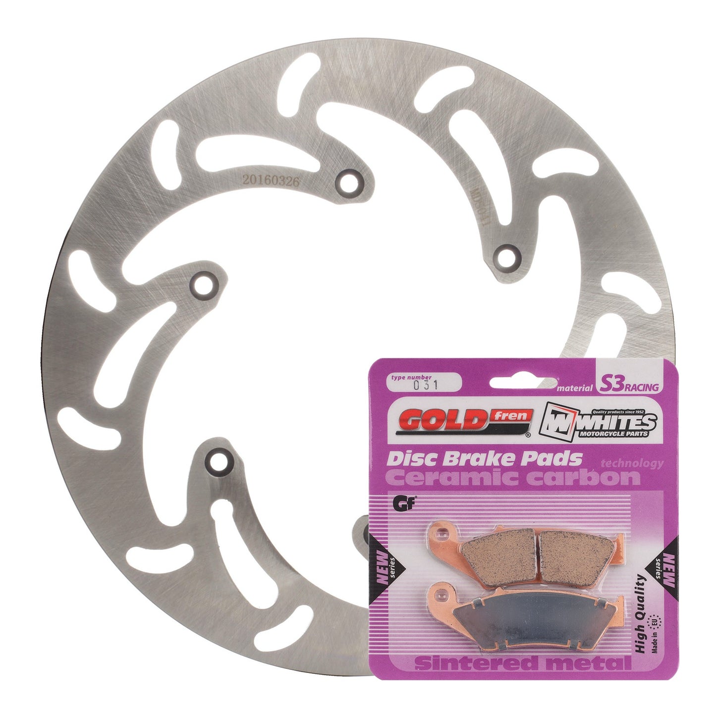 Brake Disc & Pad Front Kit - KTM 300 EXC \'98-\'03 - Wave
