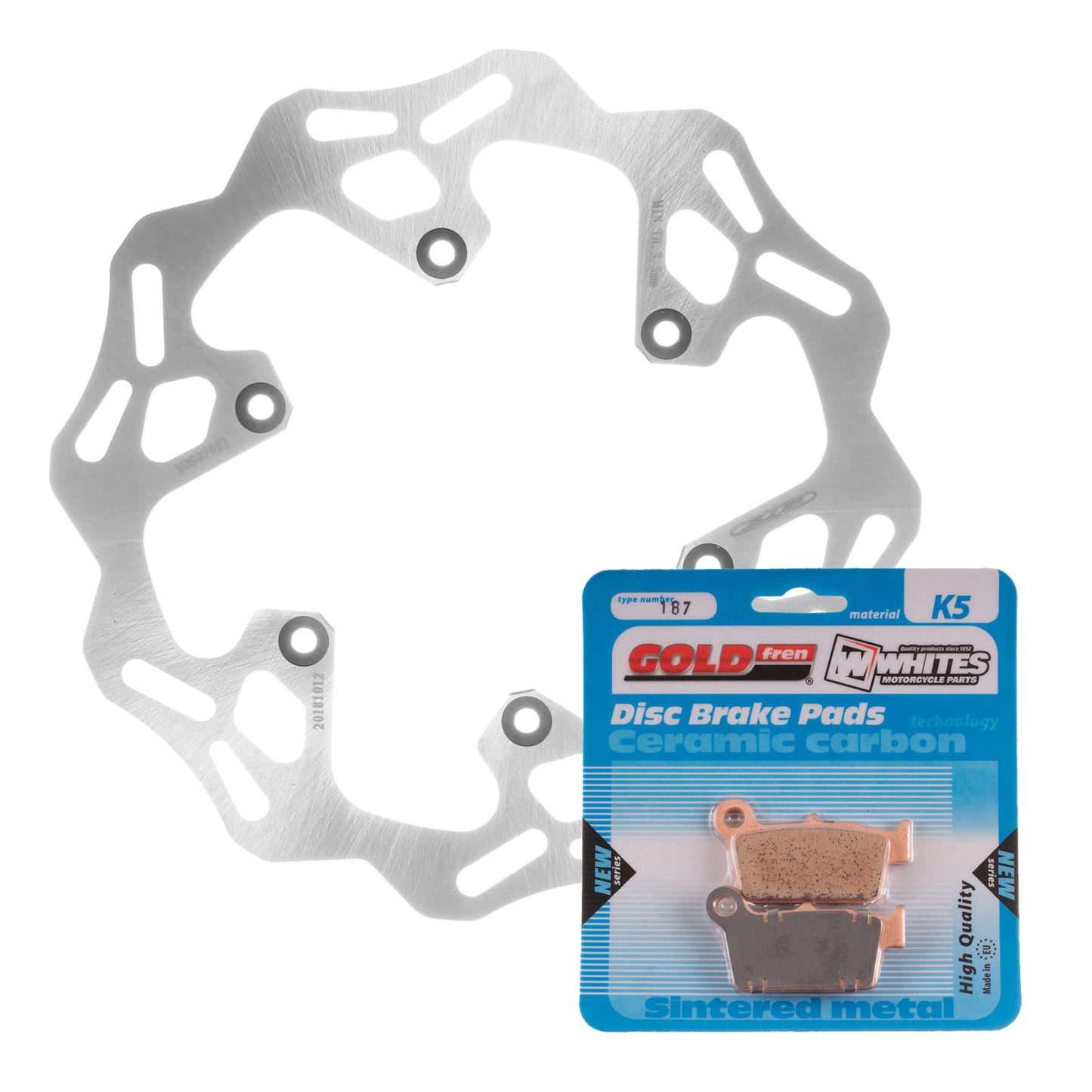 BRAKE DISC & PAD REAR KIT - YAM YZ250F 03-19 - WAVE