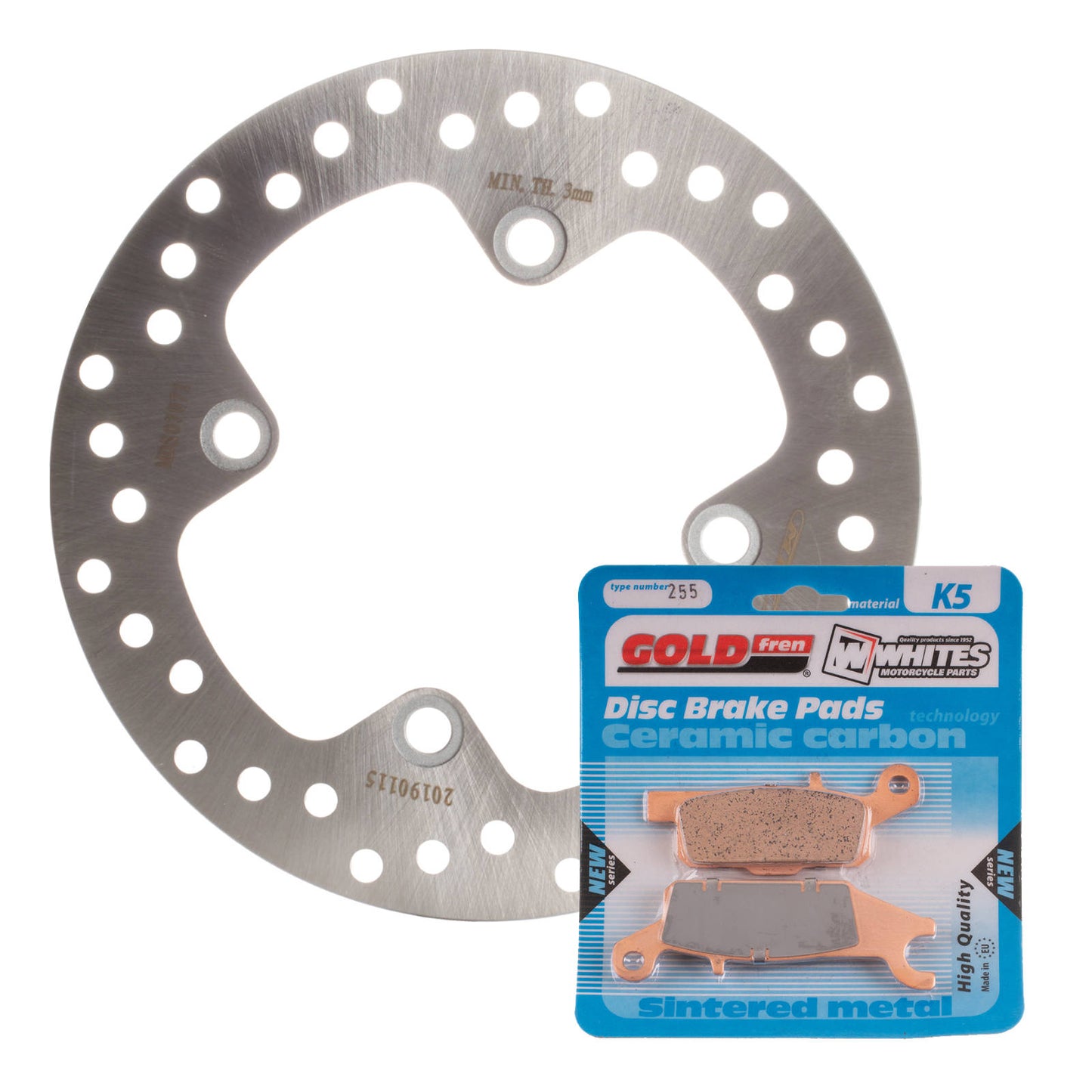 BRAKE DISC & PAD REAR KIT - YAM YFM700FA 07-13