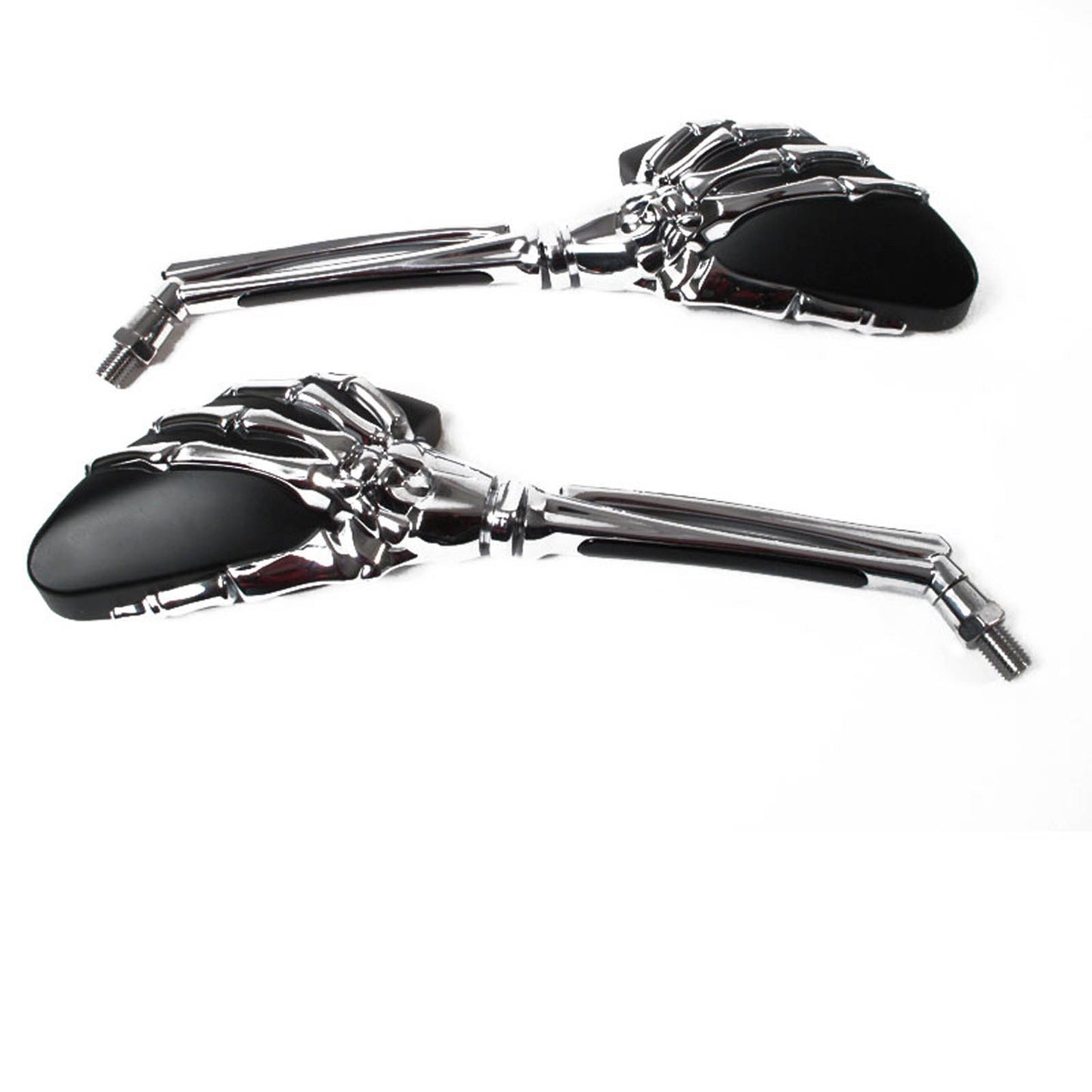 Whites Mirror Universal Skeleton Hand Chrome/Black 10mm (Pair)