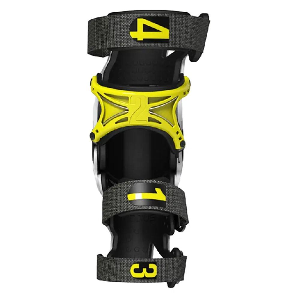 MOBIUS X8 KNEE BRACES (PAIR) - WHITE/YELLOW SERCO PTY LTD sold by Cully's Yamaha